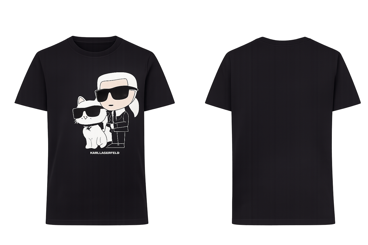 Karl Lagerfeld Women's Black Ikonik Karl & Choupette T-Shirt
