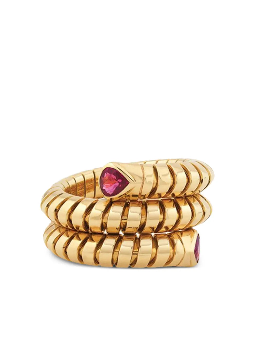 18K yellow gold Trisola Spiral ruby ring 