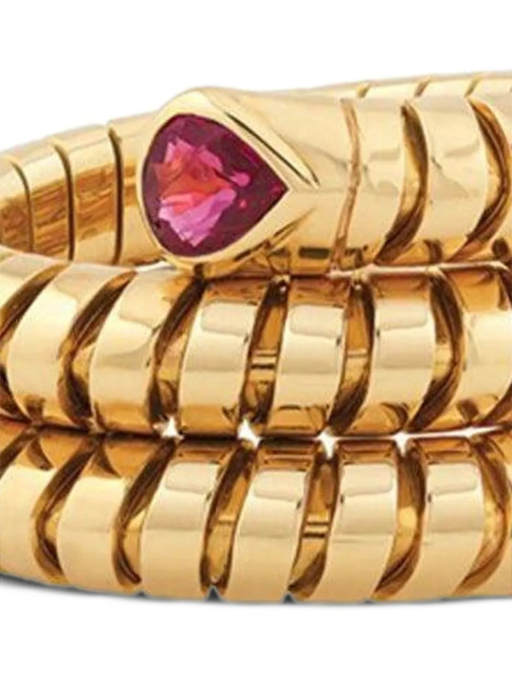 18K yellow gold Trisola Spiral ruby ring 