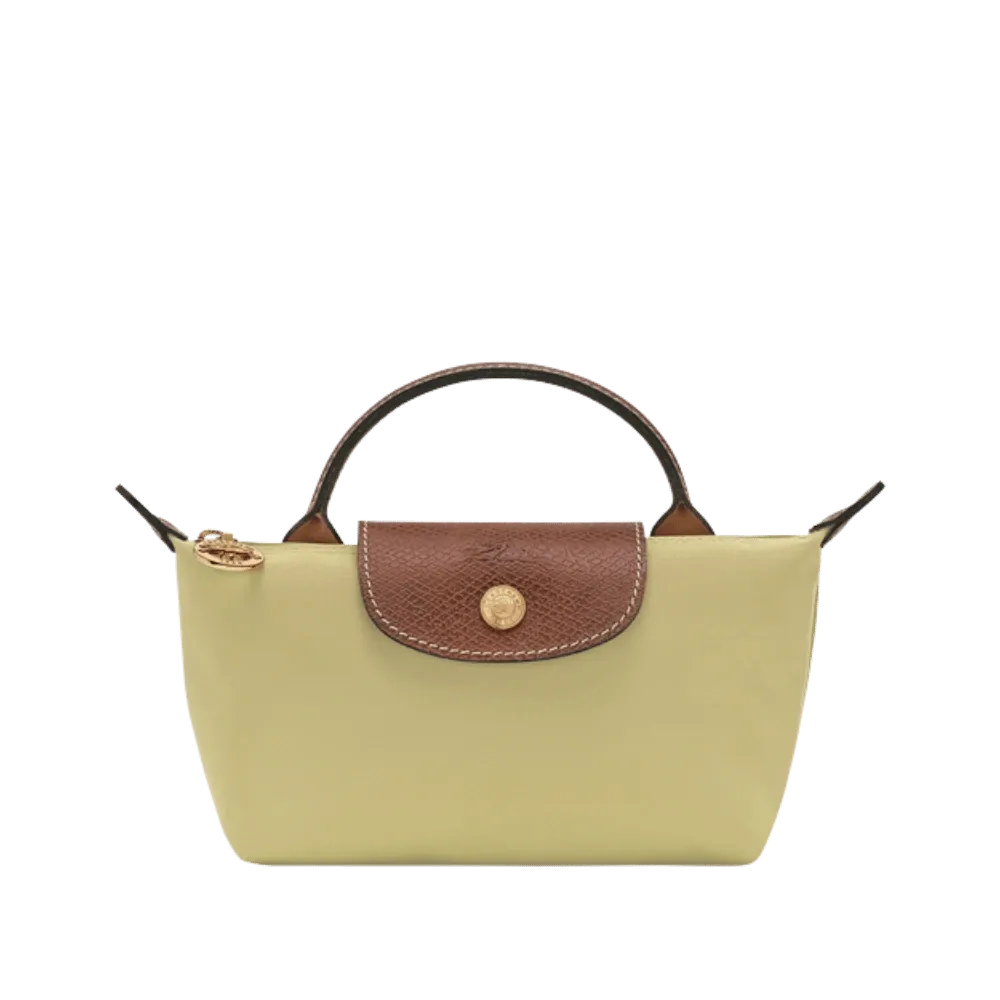 Longchamp Le Pliage Original Pouch with handle Pistachio - Recycled canvas