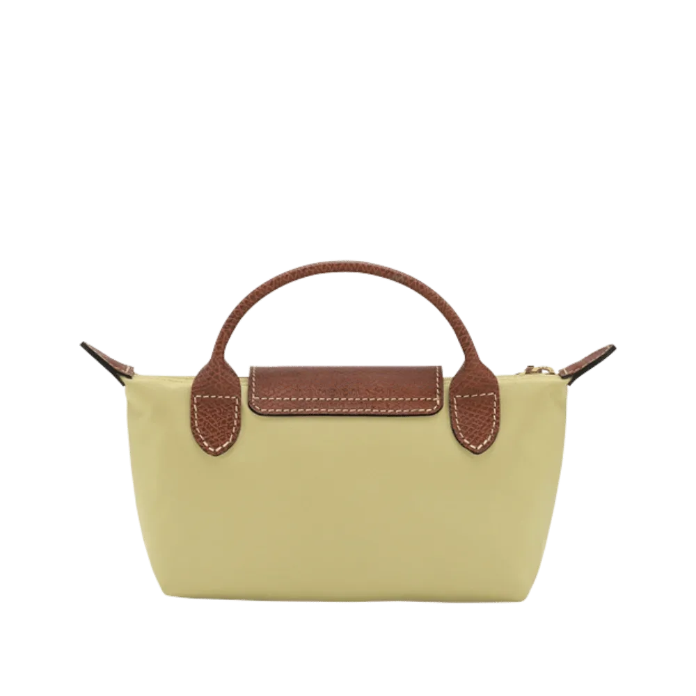 Longchamp Le Pliage Original Pouch with handle Pistachio - Recycled canvas