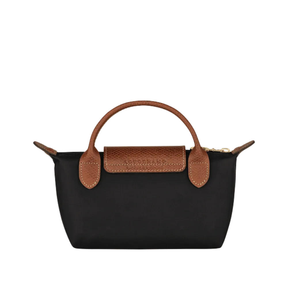 Longchamp Le Pliage Original Pouch with handle Black - Recycled canvas