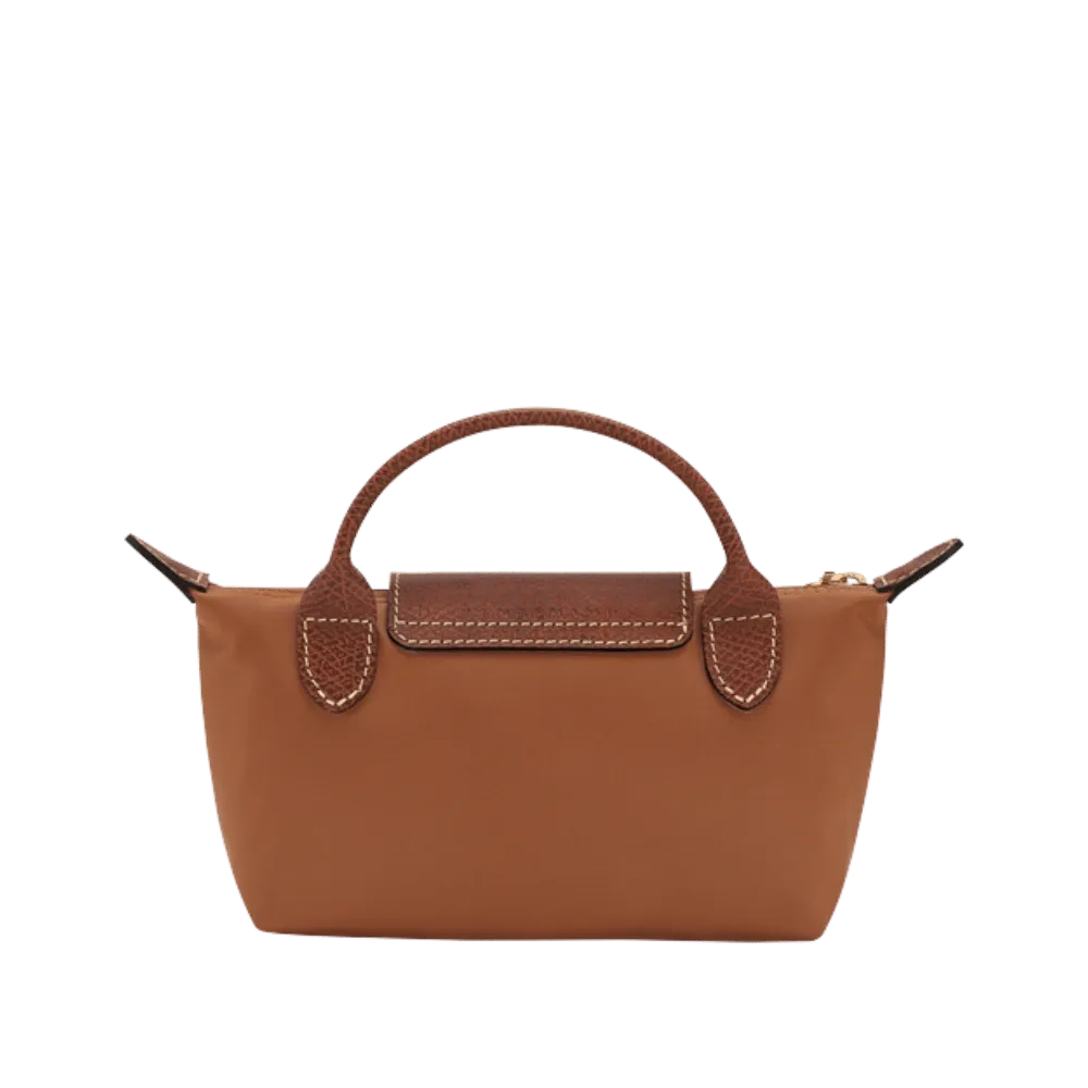 Longchamp Le Pliage Original Pouch with handle Cognac - Recycled canvas
