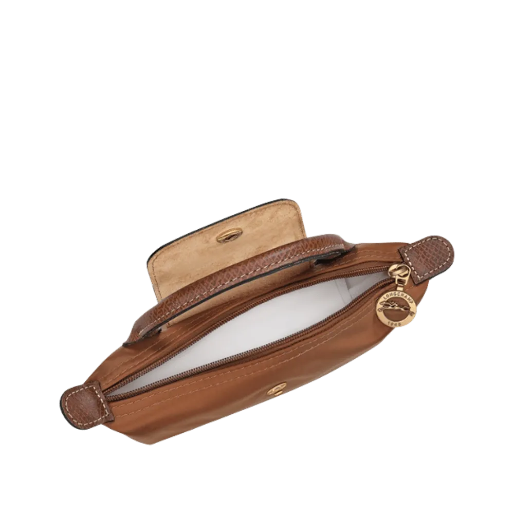 Longchamp Le Pliage Original Pouch with handle Cognac - Recycled canvas