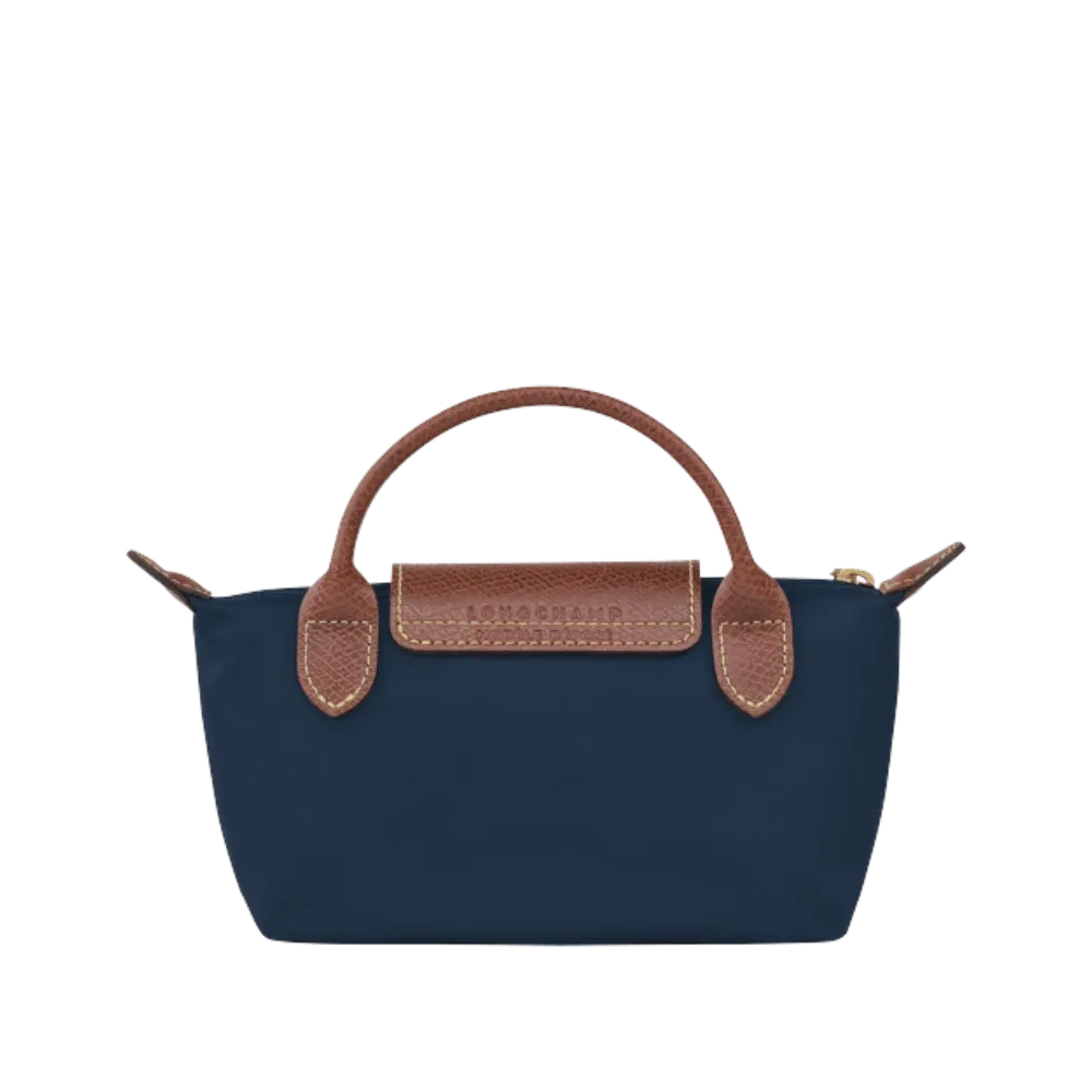 Longchamp Le Pliage Original Pouch with handle Navy - Recycled canvas