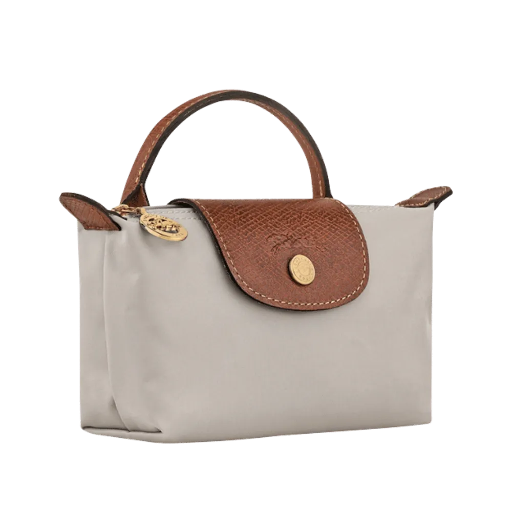 Longchamp Le Pliage Original Pouch with handle Pebble - Recycled canvas
