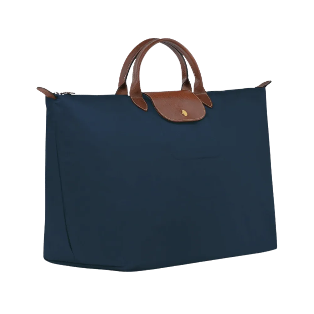 Longchamp Le Pliage Original M Handbag Navy - Recycled canvas
