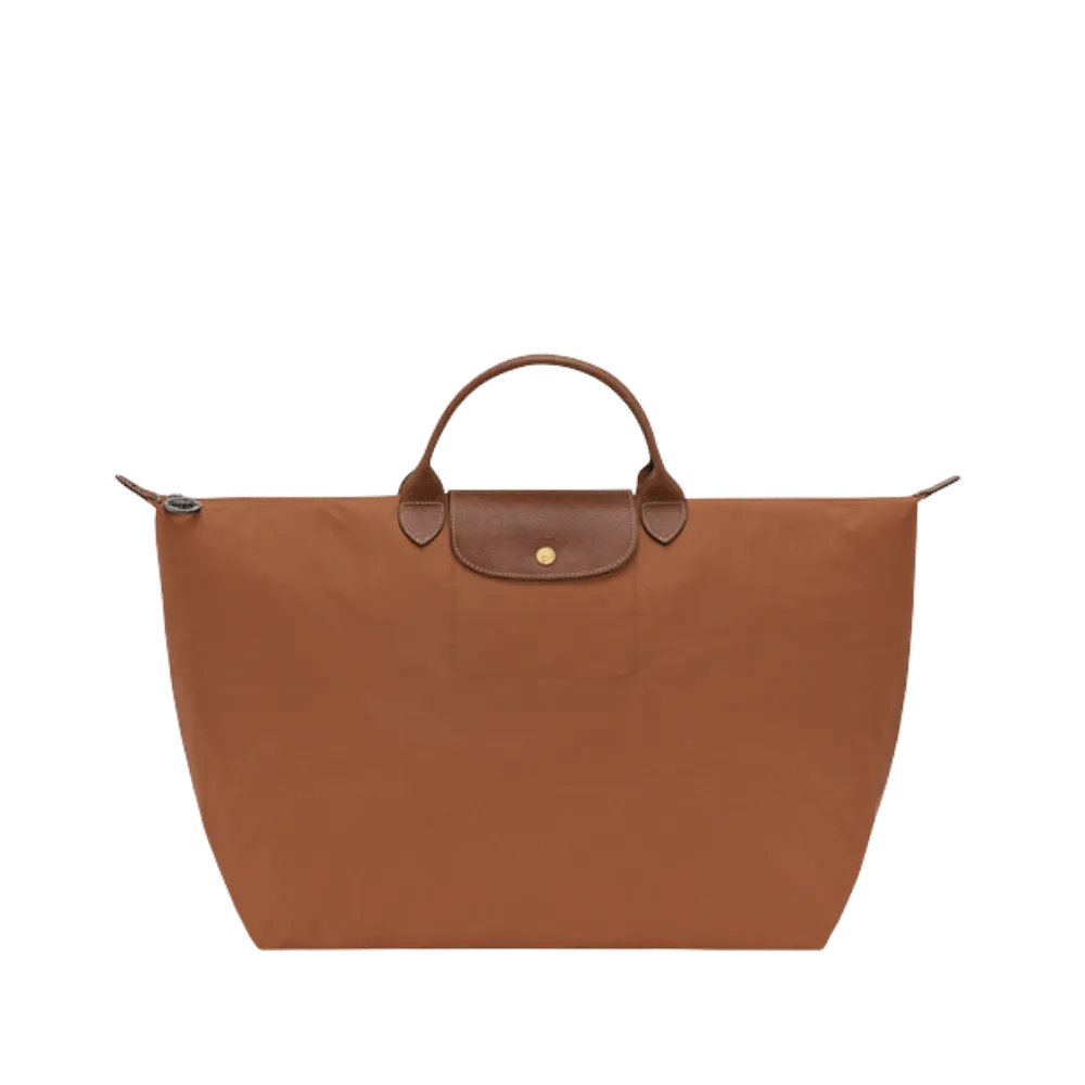 Longchamp Le Pliage Original L Travel bag Cognac - Recycled canvas