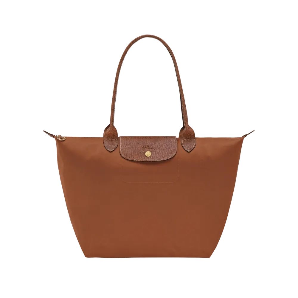 Longchamp Le Pliage Original M Tote bag Cognac - Recycled canvas