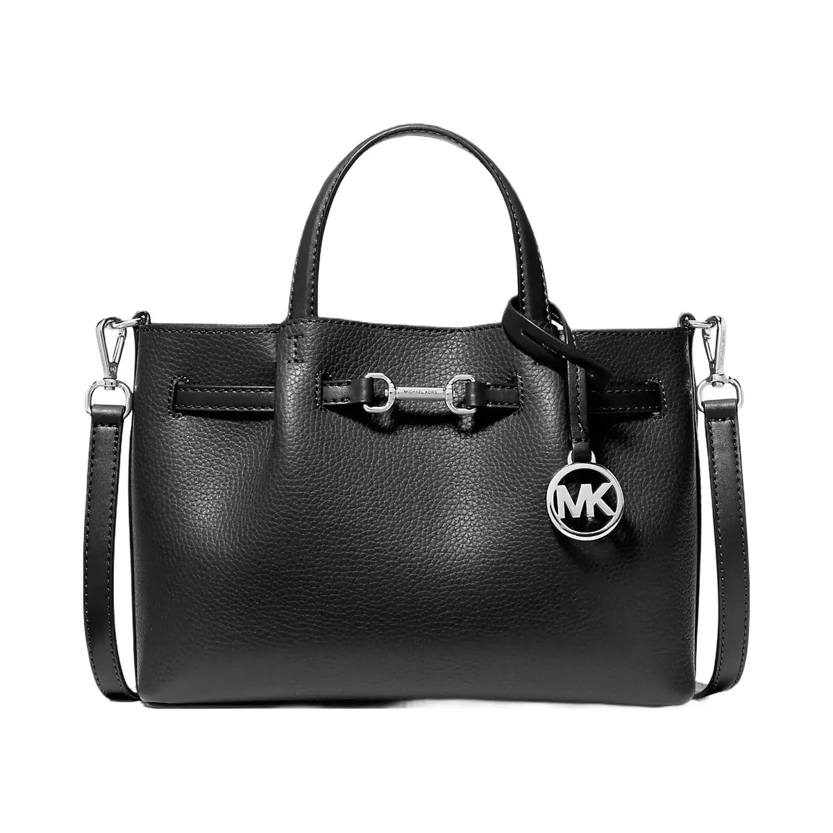 Michael Kors Carson Small Pebbled Leather Satchel Black