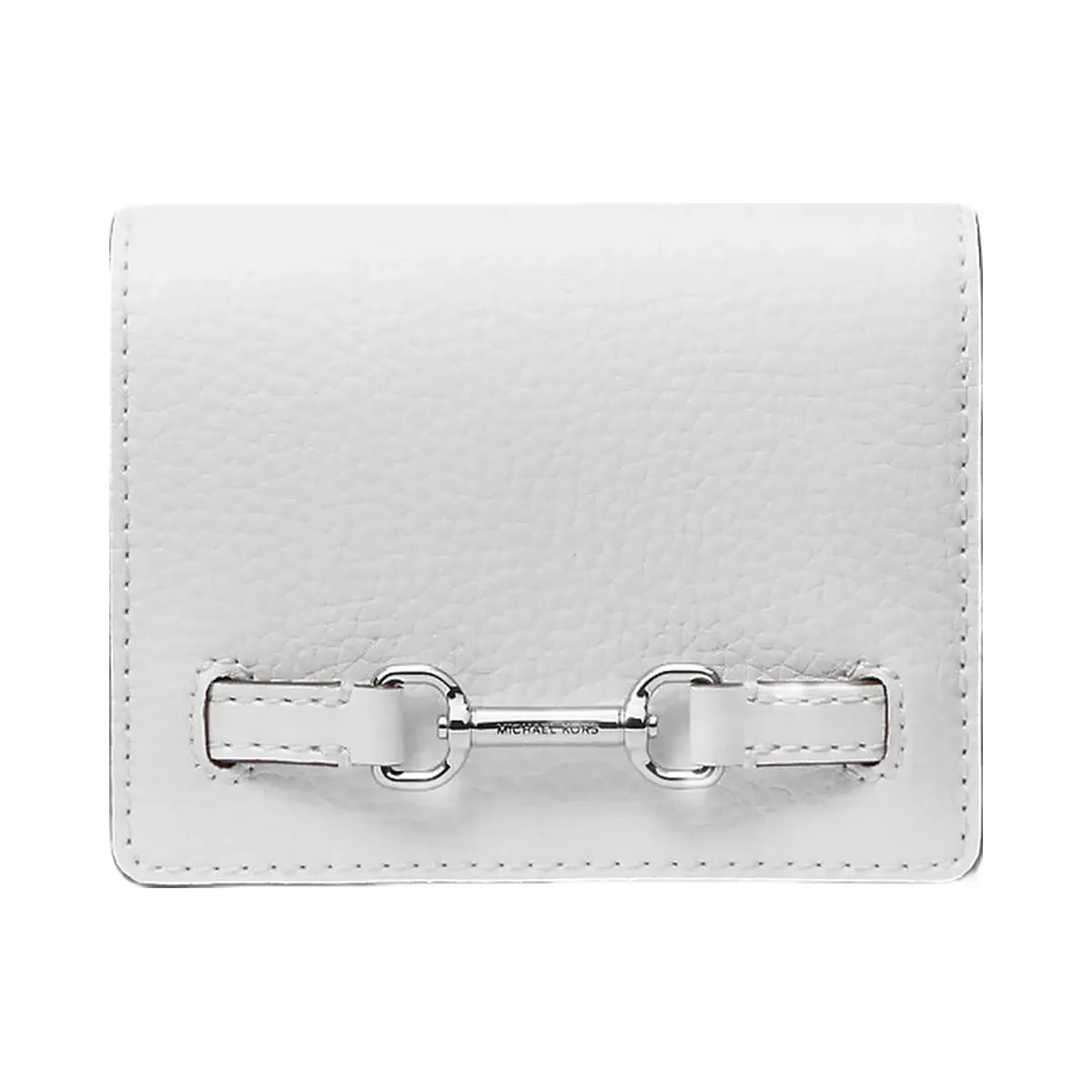 Michael Kors Carson Small Pebbled Leather Wallet Optic White
