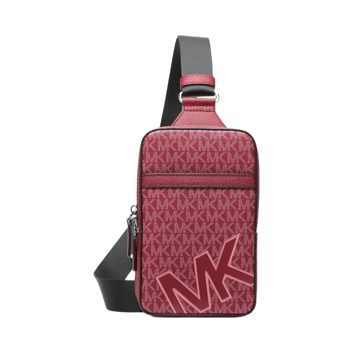 Michael Kors Cooper Medium Signature Logo Sling Pack Cherry