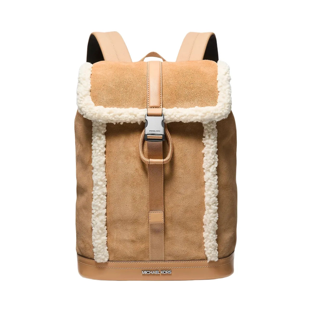 Michael Kors Cooper Suede and Sherpa Backpack Peanut
