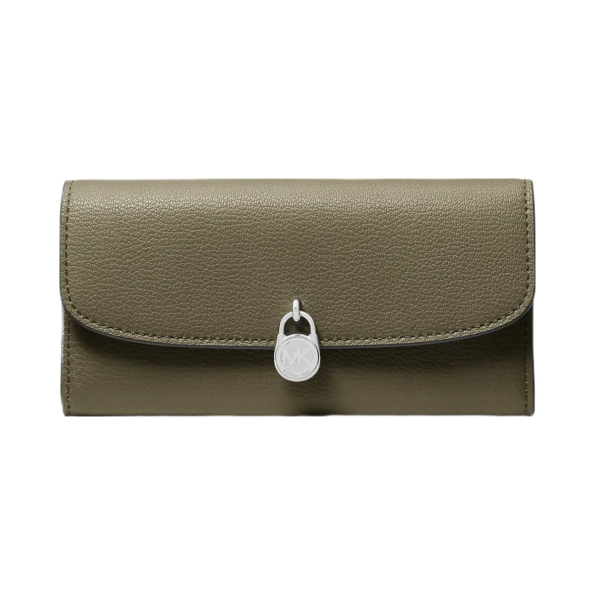 Michael Kors Hamilton Large Leather Continental Wallet Olive