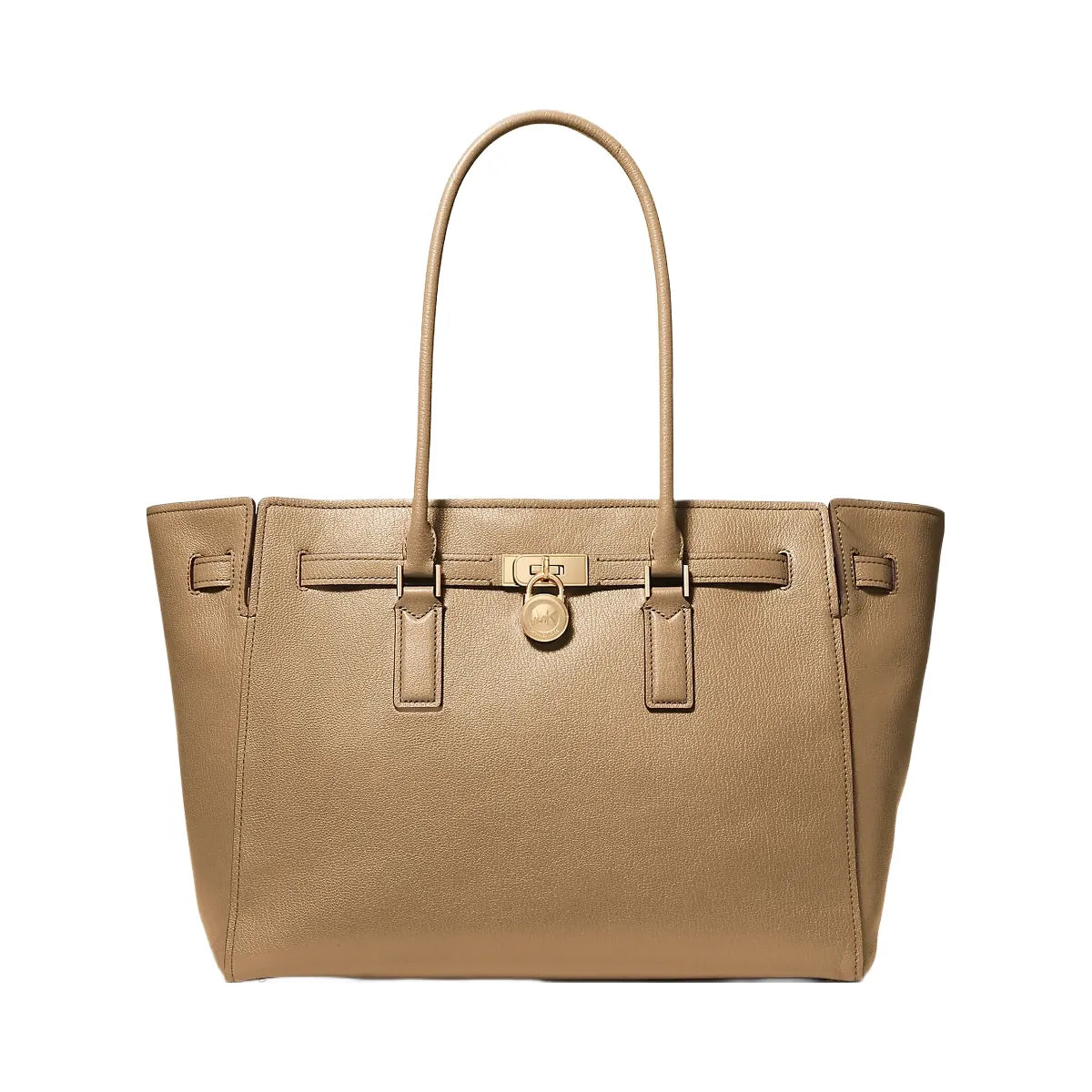 Michael Kors Hamilton Moderne Large Leather Tote Bag Husk