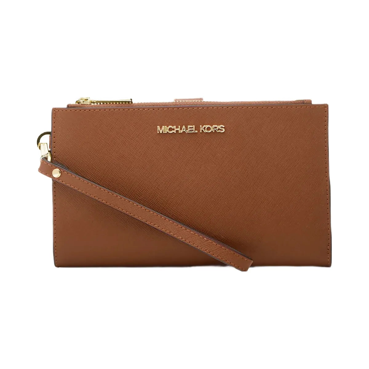 Michael Kors Jet Set Large Leather Smartphone Wristlet Wallet Luggage