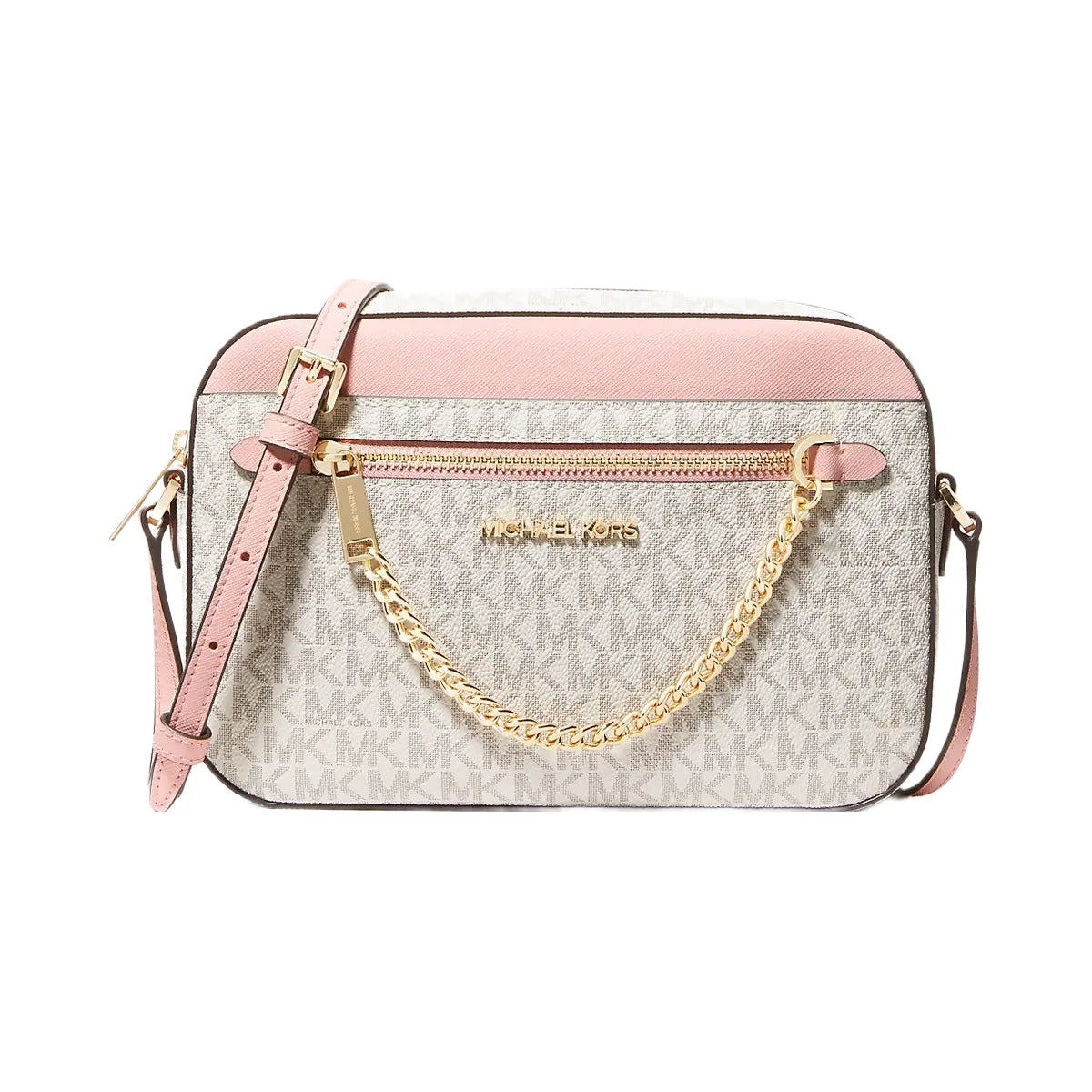 Michael Kors Jet Set Large Logo Crossbody Bag Pwd Blsh Mlt