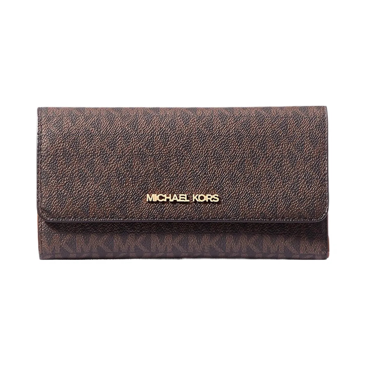 Michael Kors Jet Set Large Logo Trifold Wallet Brown