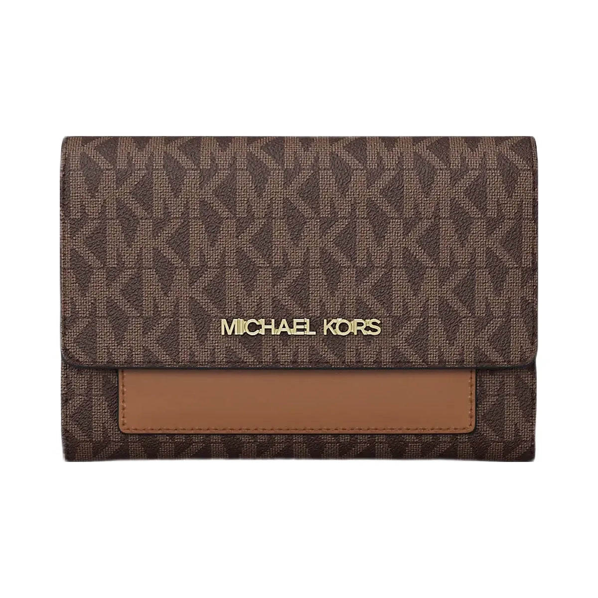 Michael Kors Jet Set Medium Signature Logo 2-in-1 Wallet Brown