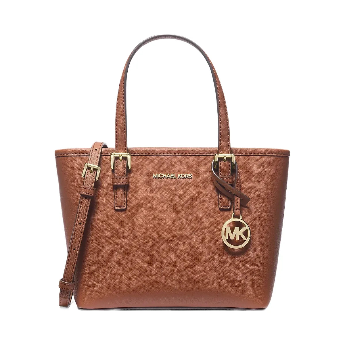 Michael Kors Jet Set Travel Extra-Small Saffiano Leather Top-Zip Tote Bag Luggage