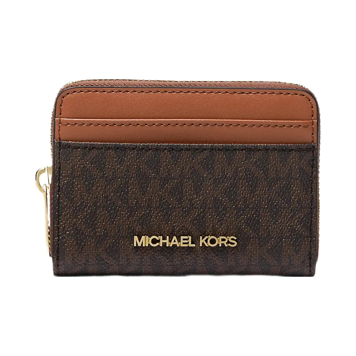 Michael Kors Jet Set Travel Medium Logo Zip-Around Card Case Brown