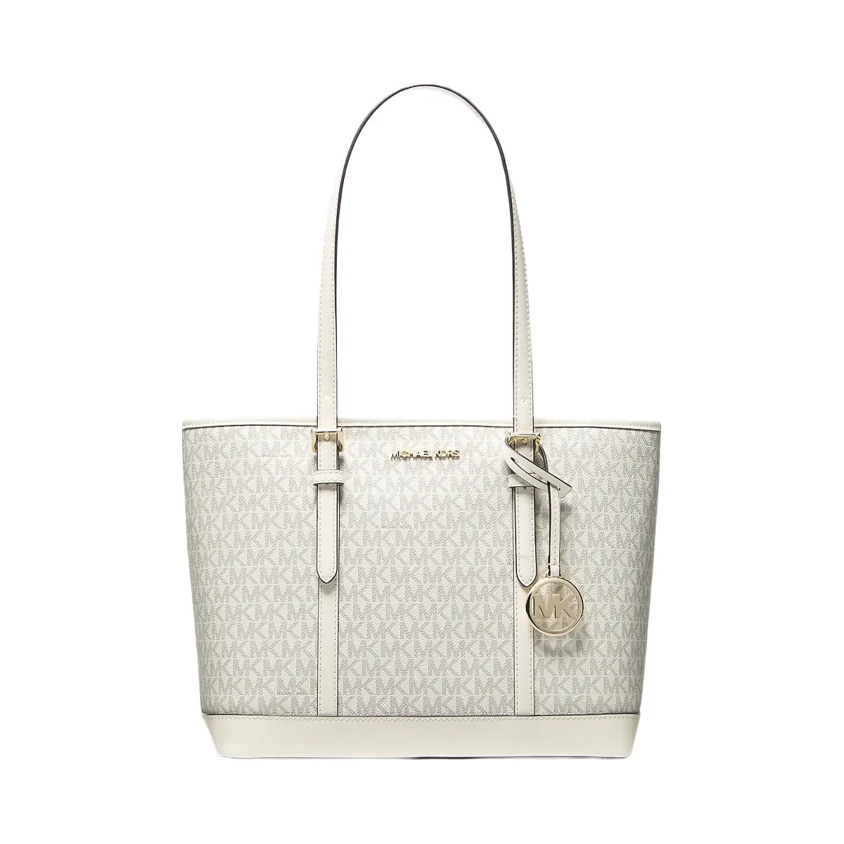 Michael Kors Jet Set Travel Small Logo Top-Zip Tote Bag Lt Crm Multi