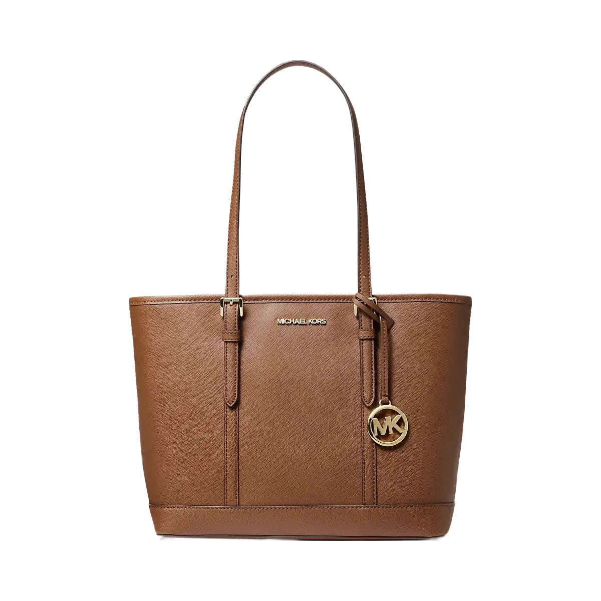 Michael Kors Jet Set Travel Small Saffiano Leather Top-Zip Tote Bag Luggage