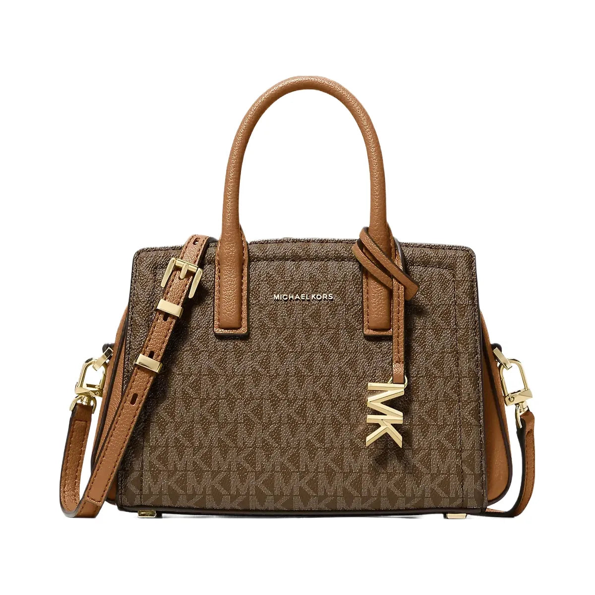 Michael Kors Laila Extra-Small Signature Logo Crossbody Bag Brn-Acorn