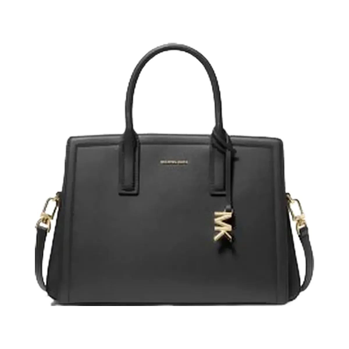 Michael Kors Laila Medium Leather Satchel Black