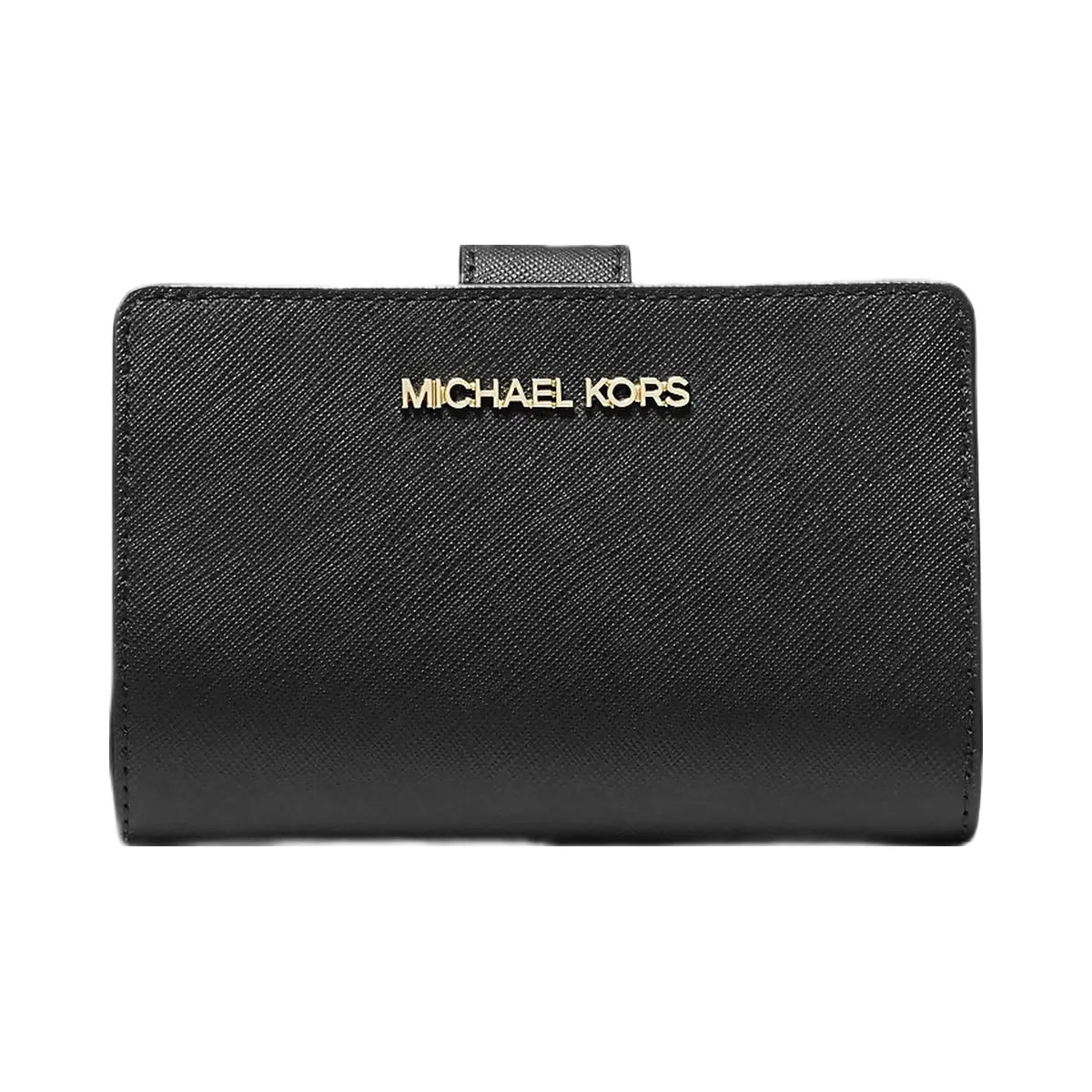 Michael Kors Medium Crossgrain Leather Wallet Black