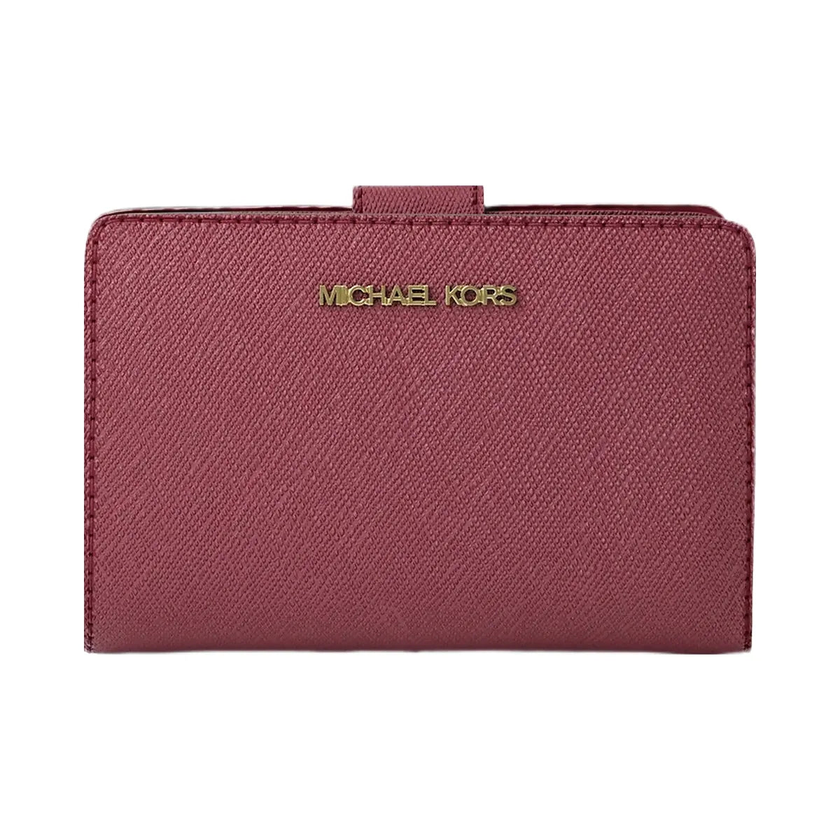 Michael Kors Medium Crossgrain Leather Wallet Cherry
