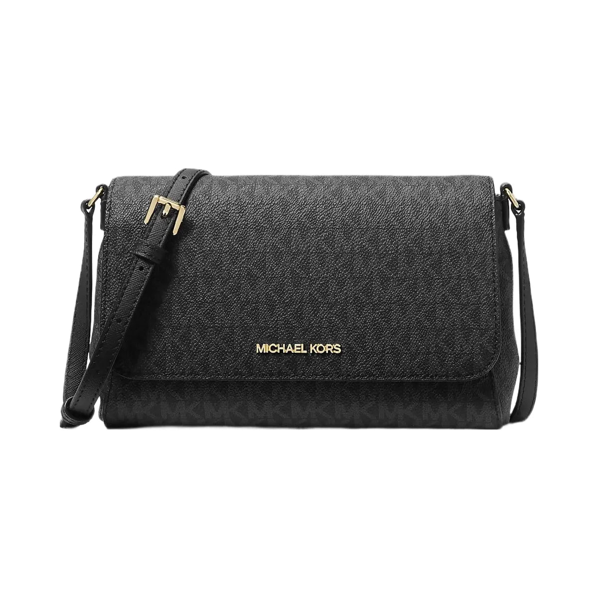 Michael Kors Medium Logo Convertible Crossbody Bag Black