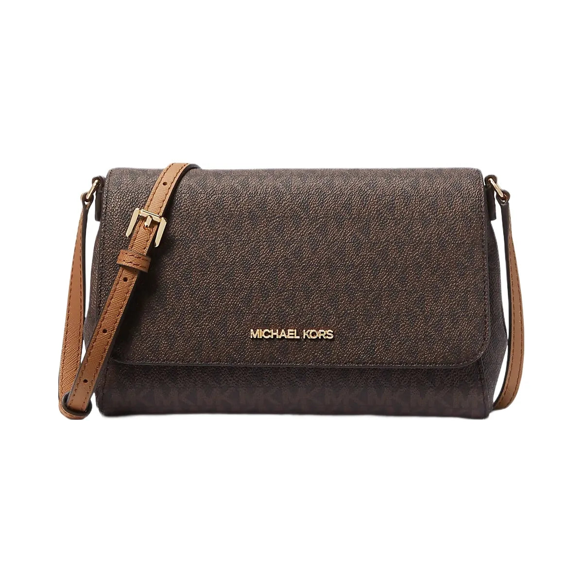 Michael Kors Medium Logo Convertible Crossbody Bag Brown