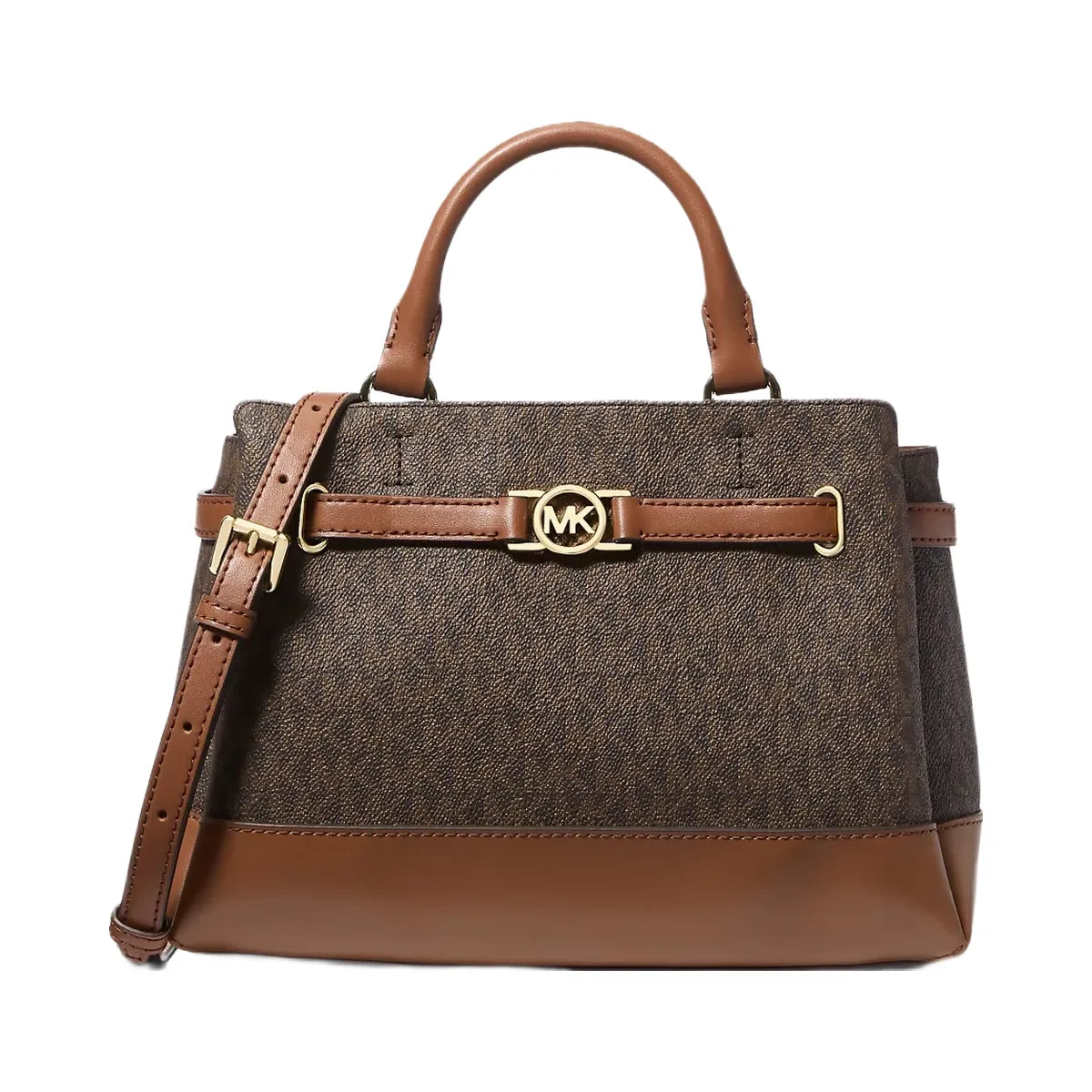 Michael Kors Reed Small Signature Logo Satchel Brown