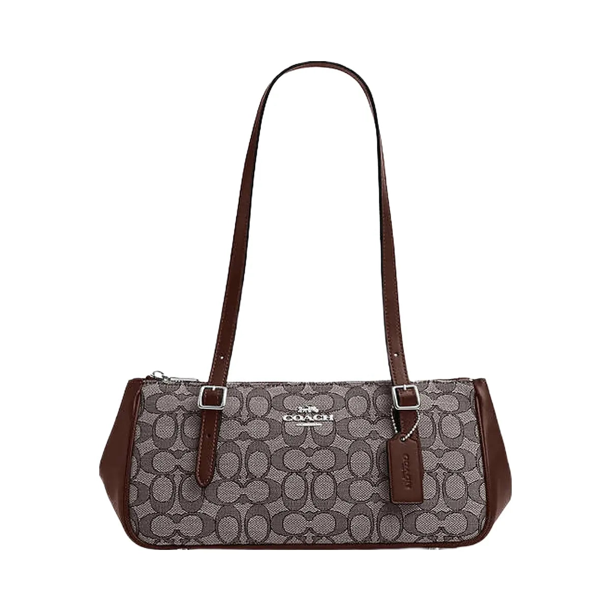Coach Asher Shoulder Bag In Signature Jacquard Signature Jacquard-Silver-Oak-Maple