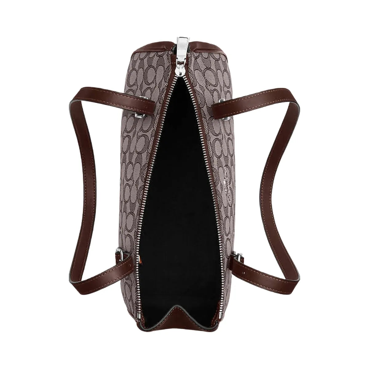 Coach Asher Shoulder Bag In Signature Jacquard Signature Jacquard-Silver-Oak-Maple