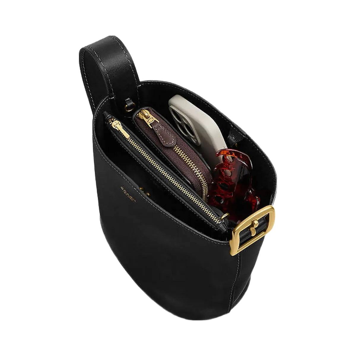Coach Bleecker Bucket Bag 21 Brass-Black