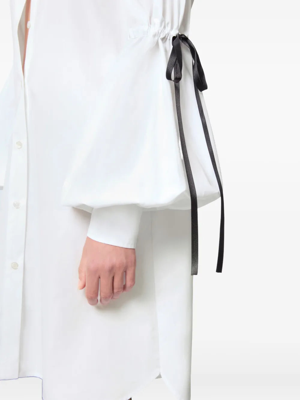 bow-detail shirt dress