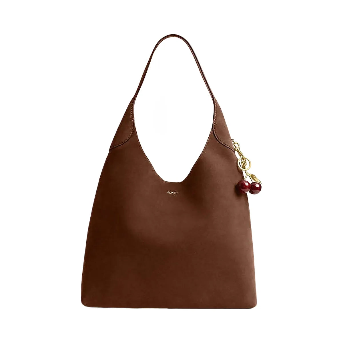 Coach Brooklyn Shoulder Bag 39 Suede-Brass-Warm Brown