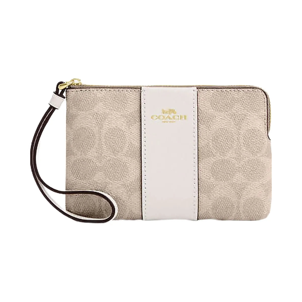 Coach Large Jewelry Box In Signature Canvas Signature Canvas-Gold-Sand-Chalk