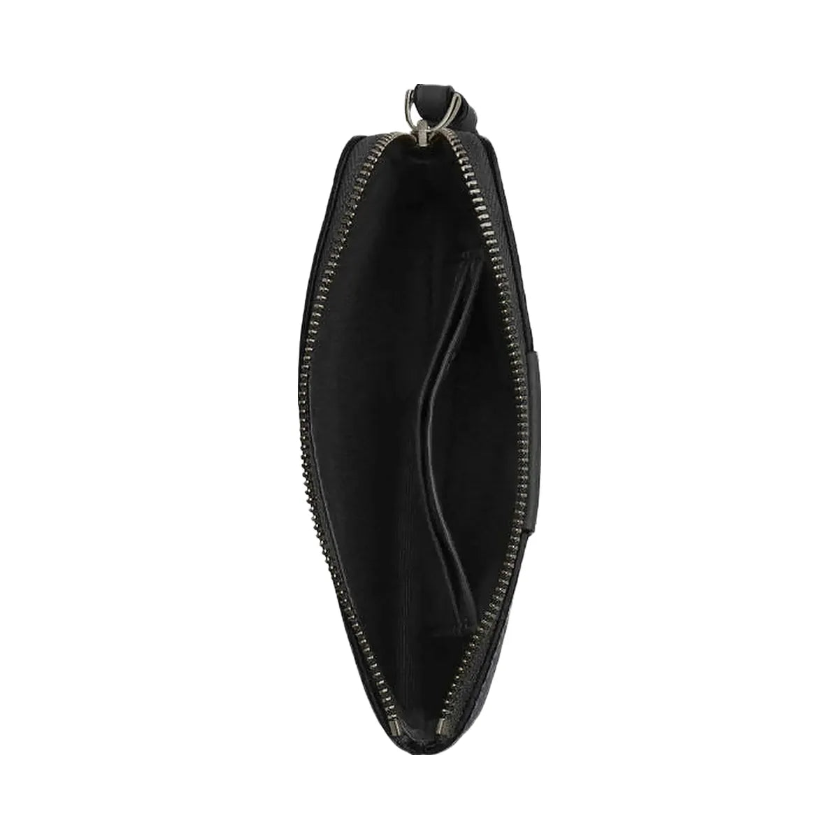 Coach Corner Zip Wristlet In Signature Canvas With Stripe Signature Canvas-Gunmetal-Charcoal-Black