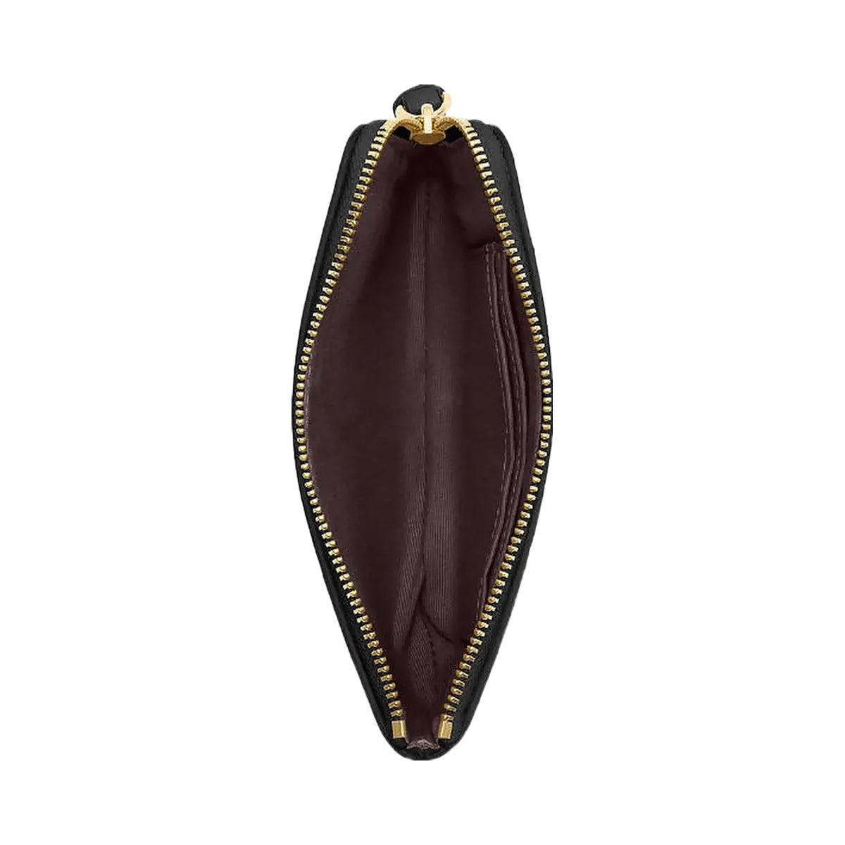 Coach Corner Zip Wristlet Pebbled Leather-Gold-Black