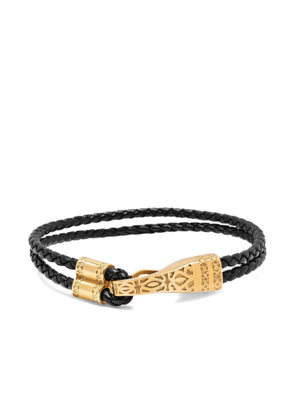 braided clasp leather bracelet