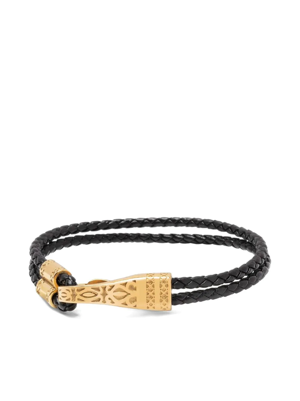 braided clasp leather bracelet