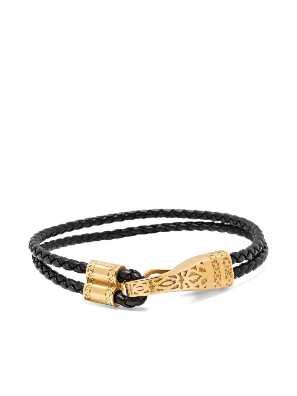 braided clasp leather bracelet