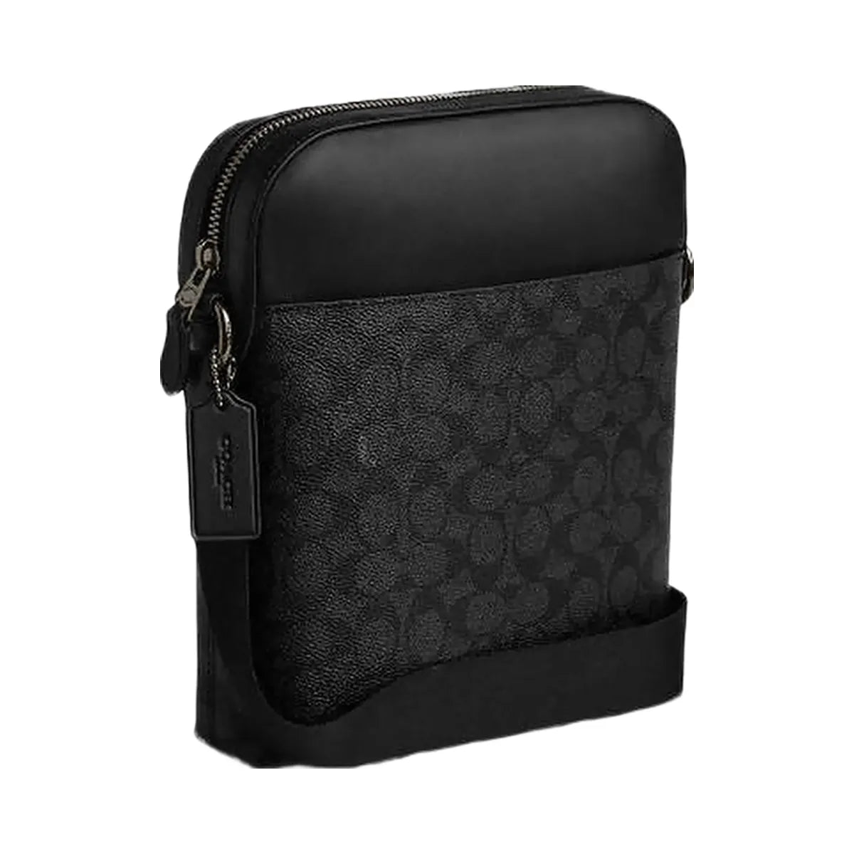 Coach Houston Flight Bag In Signature Canvas Signature Canvas-Gunmetal-Charcoal-Black