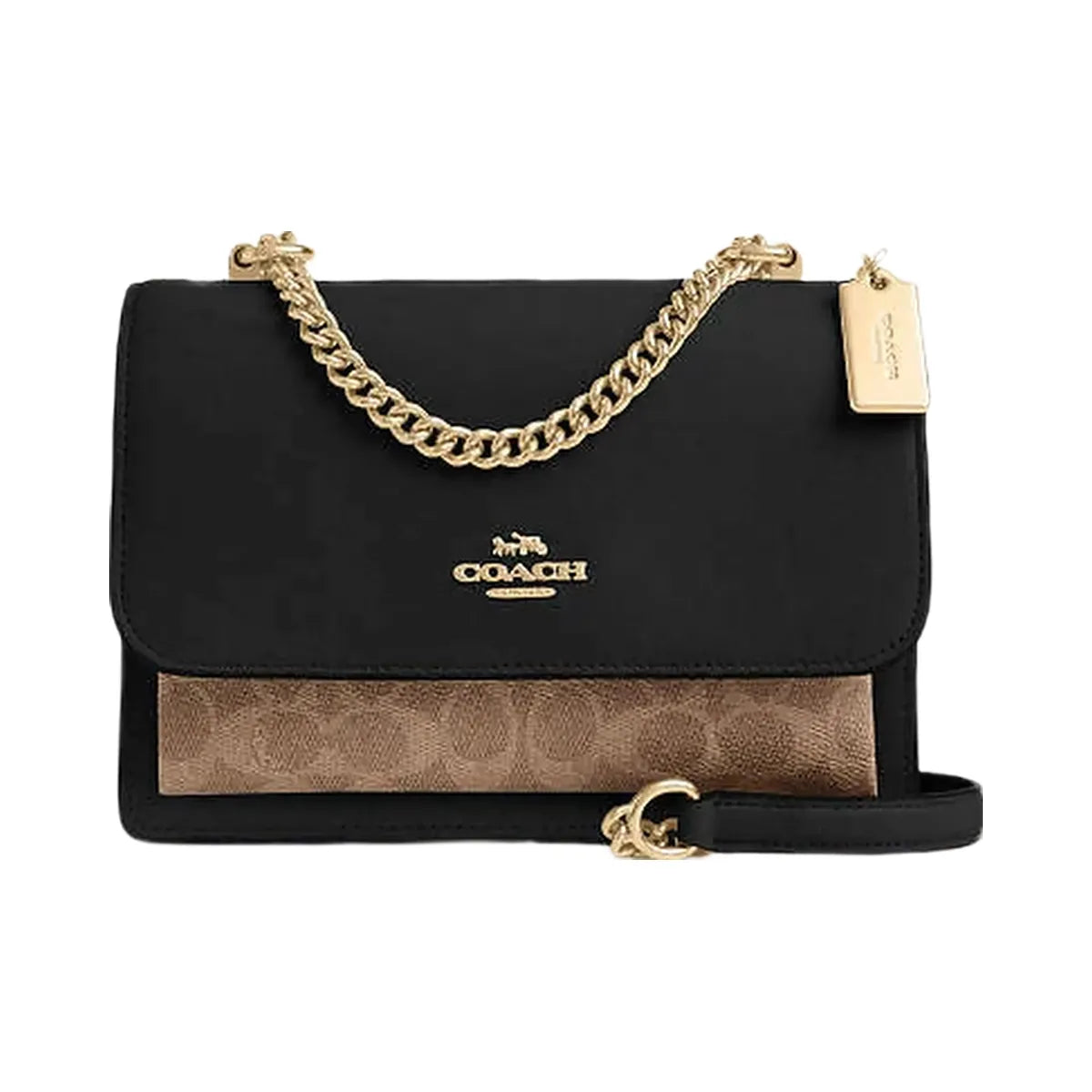 Coach Klare Crossbody Bag In Signature Canvas Signature Canvas-Gold-Tan-Black Multi