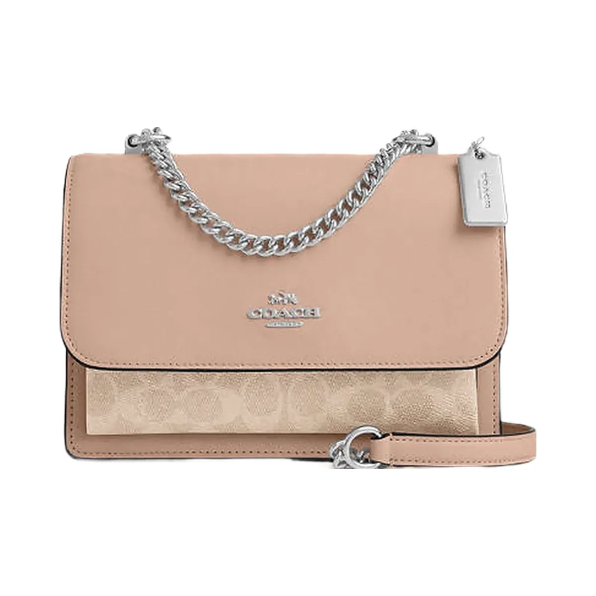 Coach Klare Crossbody Bag In Signature Canvas Signature Canvas-Silver-Sand-Taupe