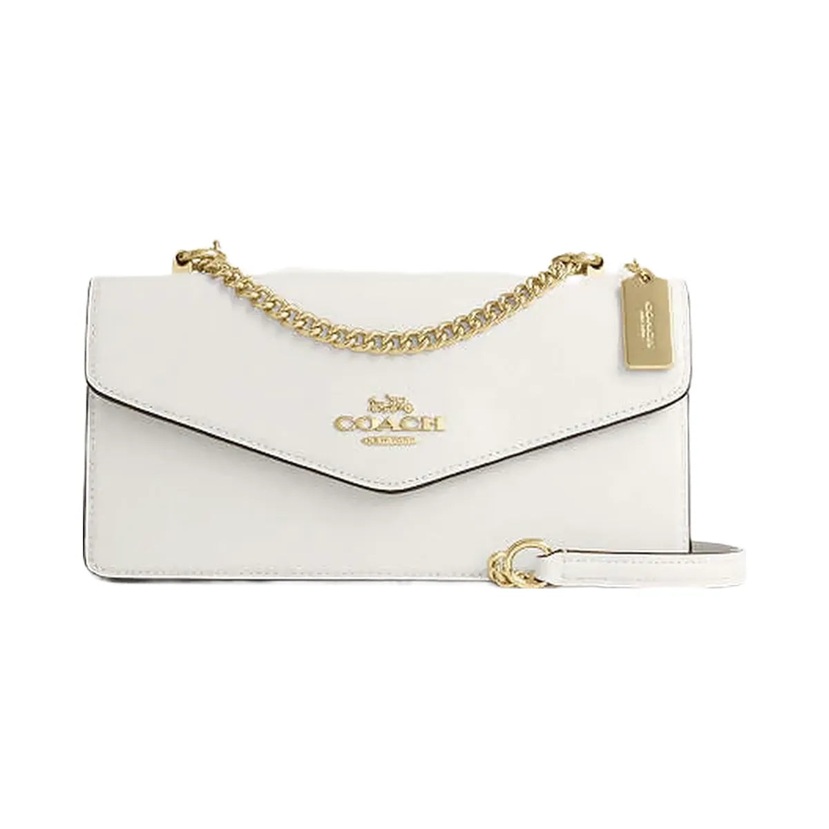 Coach Klare Envelope Crossbody Bag Calf Leather-Gold-Chalk