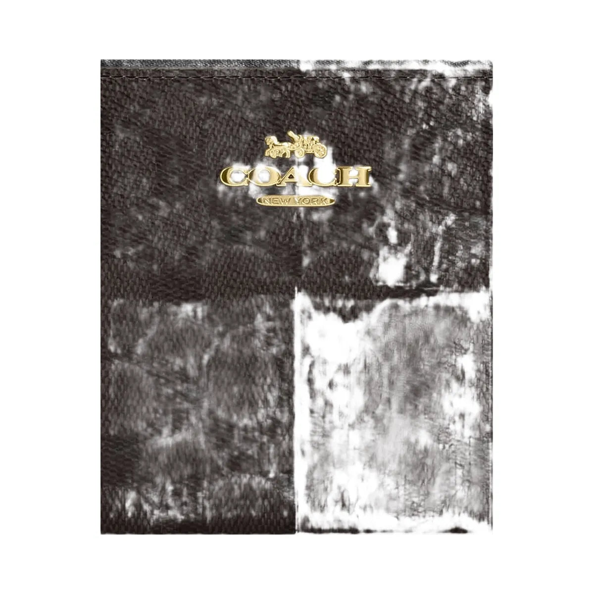 Coach Large Corner Zip Wristlet In Signature Canvas Signature Canvas-Gold-Walnut-Black